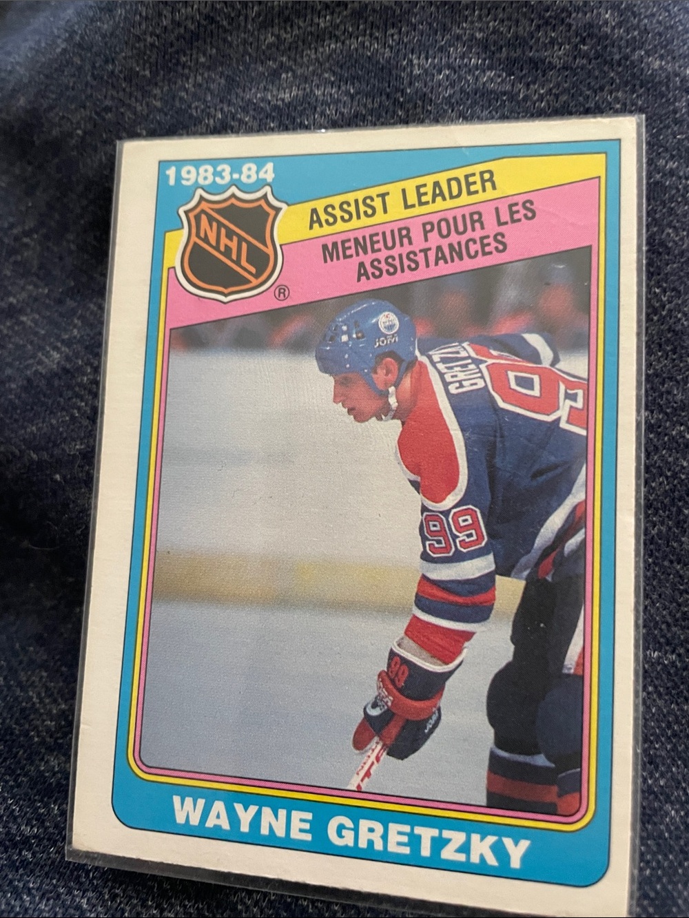 NHL Assist Leader Collectible Card - Blue/Red - Official Brand